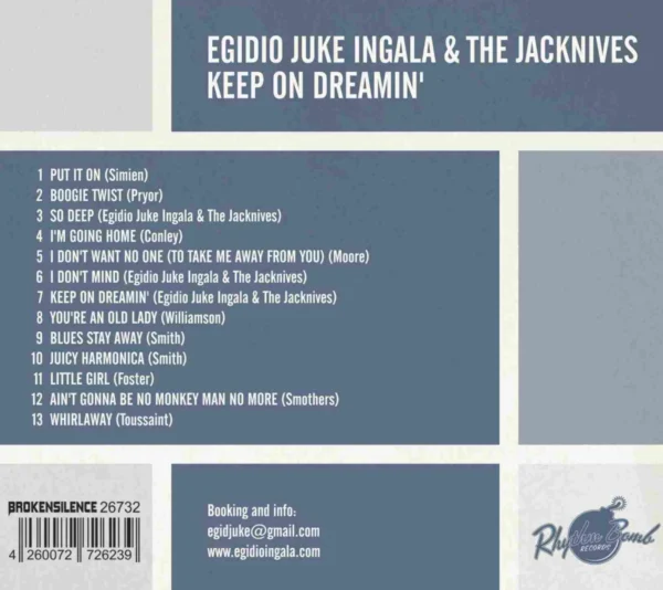 Egidio Juke Ingala & The Jacknives - Keep On Dreamin’ - back