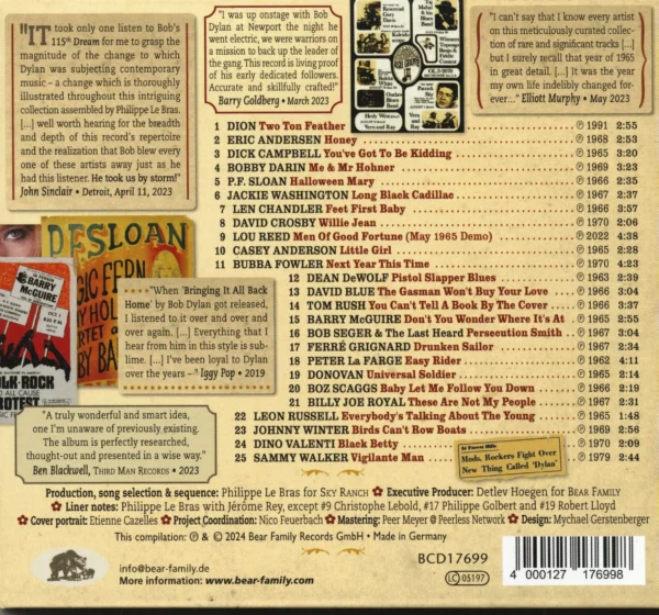 Various - He Took Us By Storm - 25 Lost Classics from the Bob Dylan Folk Rock Revolution Era - back