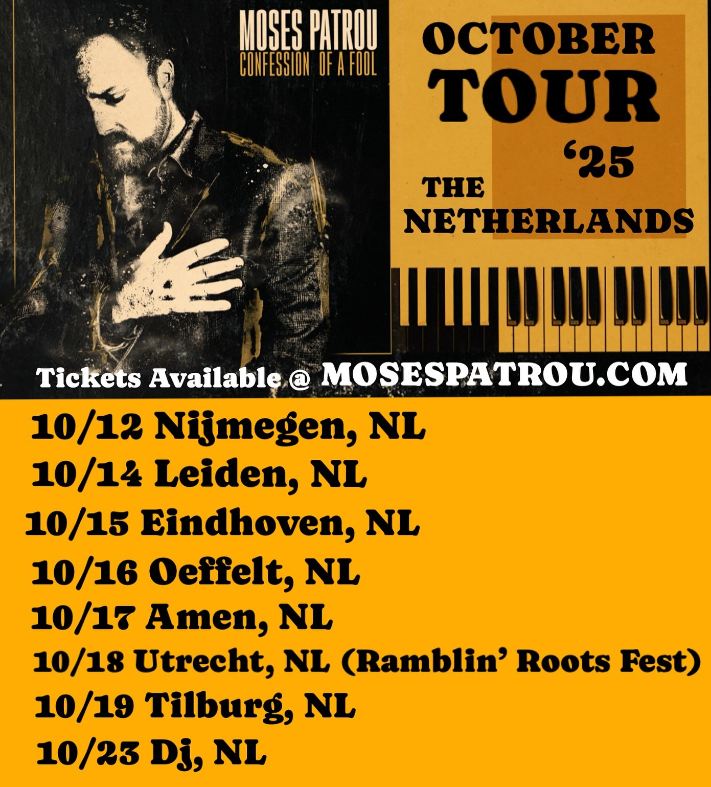 Moses Patrou - October Tour 2025 - The Netherlands
