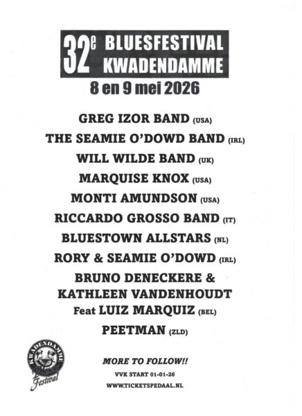 Bluesfestival Kwadendamme 2026