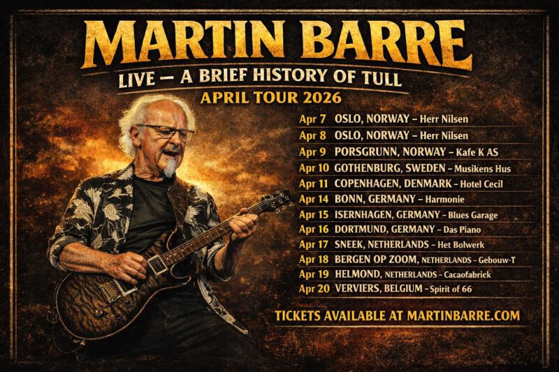 Martin Barre – A Brief History of Tull European Tour – April 2026