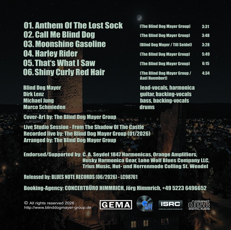The Blind Dog Mayer Group - Live Studio Session – From The Shadow Of The Castle - back