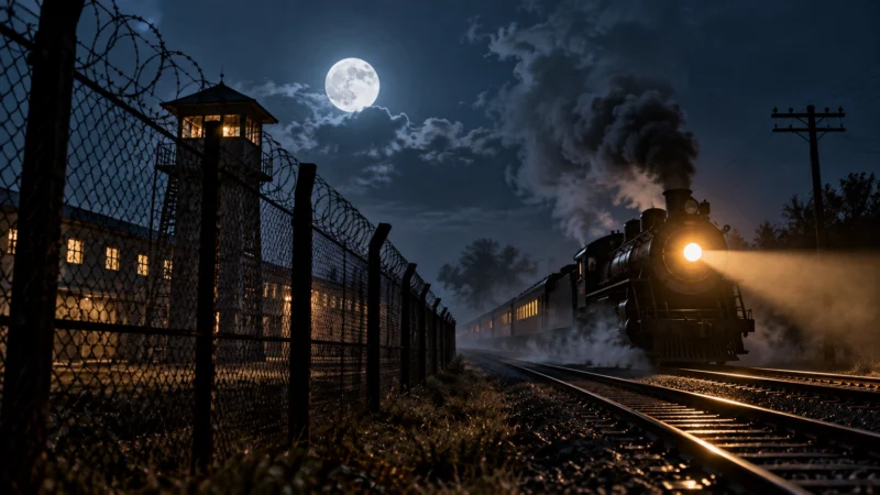 Nachtelijke trein als sfeerbeeld bij de geschiedenis van Midnight Special